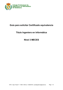 Guía para solicitar Certificado equivalencia Título Ingeniero en