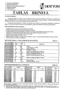 Consiste en aplicar una carga F con un penetrador de