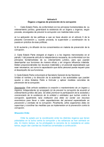 Artículo 6 Órgano u órganos de prevención de la corrupción 1. Cada