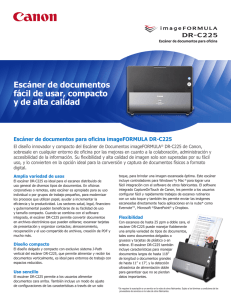 Escáner de documentos fácil de usar, compacto y de