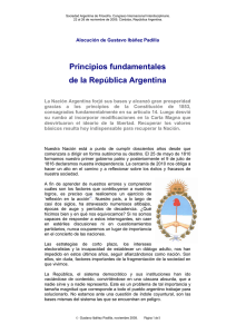 Principios fundamentales de la República Argentina