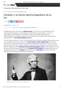 Faraday y la teoría electromagnética de la luz - RUA