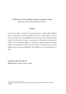 Satisfacción con la vida, fe religiosa y asistencia al templo en