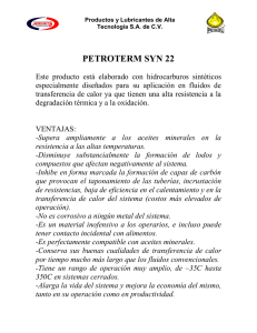 petroterm syn 22 - Productos y Lubricantes de Alta Tecnología SA