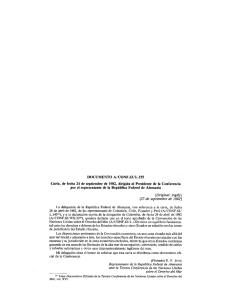 DOCUMENTO A/CONF.62/L.155 Carta, de fecha 24 de septiembre