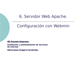 Servidor Web Apache: configuración mediante Webmin Archivo