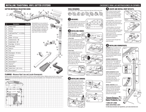 INSTALLING TRADITIONAL VINYL GUTTER