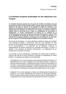 La Comisión propone profundizar en las relaciones con