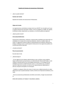 Dep&oacute;sito de Estatutos de Asociaciones Profesionales