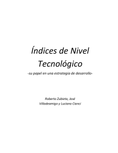 Índices de Nivel Tecnológico - Universidad de Buenos Aires