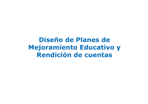 Diseño de Planes de Mejoramiento Educativo y Rendición de cuentas