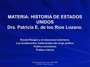 HISTORIA DE ESTADOS UNIDOS Dra. Patricia E. de los Ríos Lozano.