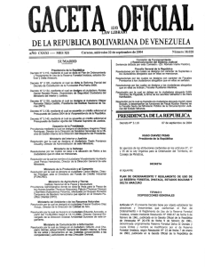 Page 1 GACET ID WLIB 0FICIAL DE LA REPUBLICA BOLIVARIANA