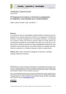El Programa de Incentivos a Docentes Investigadores en Argentina
