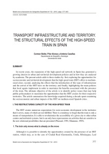 transport infraestructure and territory. the structural effects of the high