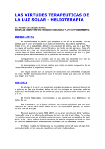 las virtudes terapeuticas de la luz solar