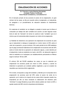 enajenación de acciones - RACELL Contadores y Consultores, SC