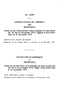No. 12199 UNITED STATES OF AMERICA and HONDURAS Treaty
