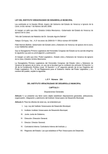 Ley del Instituto Veracruzano de Desarrollo Municipal