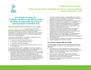 3° Ronda final de consulta – Norma de Agricultura Sostenible para