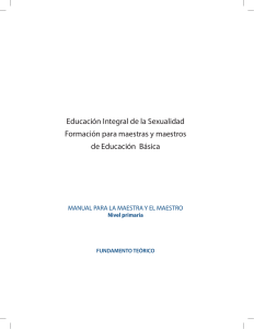 Educación Integral de la Sexualidad Formación para maestras y
