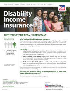 Disability Income Insurance