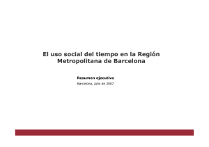 Uso social del tiempo en la Región Metropolitana de Barcelona