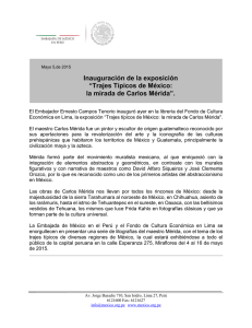 “Trajes Típicos de México: la mirada de Carlos Mérida”.
