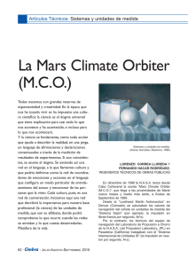 La Mars Climate Orbiter (MCO) - Colegio de Ingenieros Técnicos de