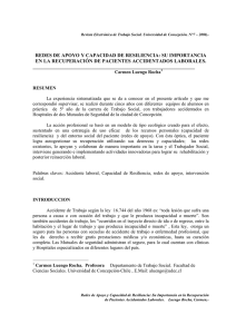 Redes de apoyo y capacidad de resiliencia. Su importancia en la