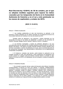 Real Decreto-ley 12/2015, de 30 de octubre, por el que se adoptan