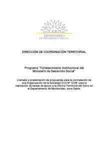 DIRECCIÓN DE COORDINACIÓN TERRITORIAL Programa