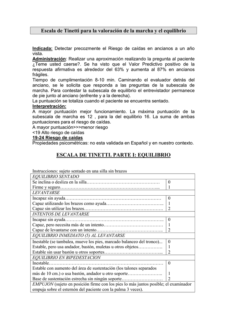 berg balance scale reliability and validity