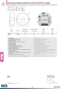 Universal pushbutton dimmers for DLC-B and DLC-A ranges