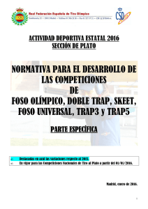 Normativa Específica para las Competiciones Nacionales