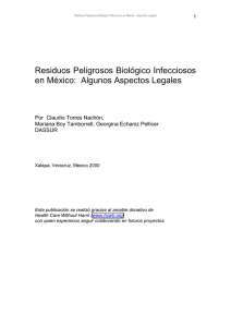 Residuos Peligrosos Biológico Infecciosos en México