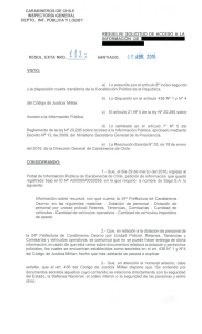 Page 1 CARABINERos DE cHILE INSPECTORIA GENERAL DEPTO