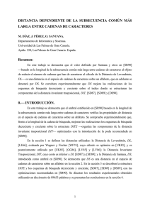 DISTANCIA DEPENDIENTE DE LA SUBSECUENCIA COMÚN MÁS