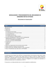 modalidades y procedimientos del mecanismo de emisiones netas
