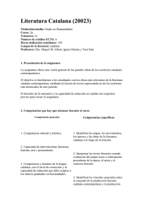 Literatura Catalana (20023)