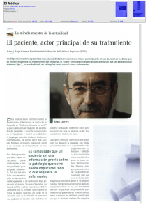 El paciente, actor principal de su tratamiento