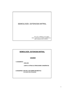 semiología. estenosis mitral - Facultad de Medicina