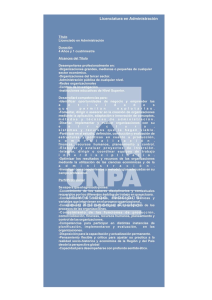 Licenciatura en Administración - UNPA-UACO