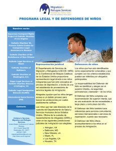 programa legal y de defensores de niños