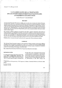 la clasificación de la vegetación en los inventarios forestales