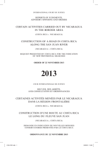 certain activities carried out by nicaragua in the border area