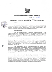 RER Nº 081-2016-GRA/GR - Gobierno Regional de Ayacucho