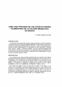 Page 1 PARA UNA TIPOLOGIA DE LOS UTILES DE PIEDRA