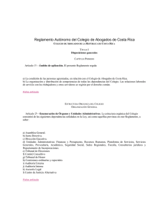Reglamento Autónomo del Colegio de Abogados de Costa Rica