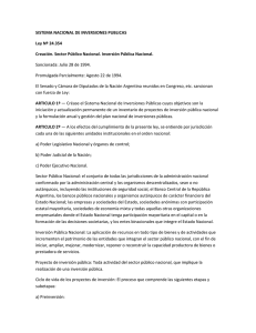 LEY 24.354 Inversión Pública Nacional